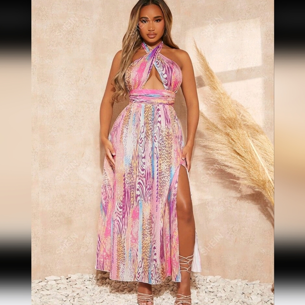 Halter maxi dress